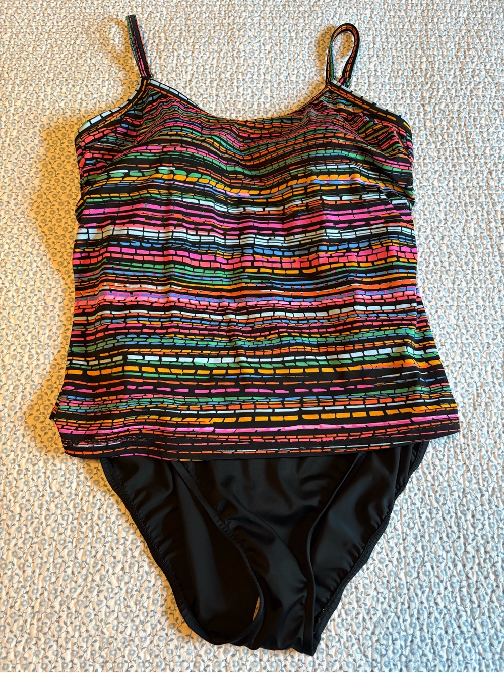 Trimshaper Women's Striped Swimsuit One Piece